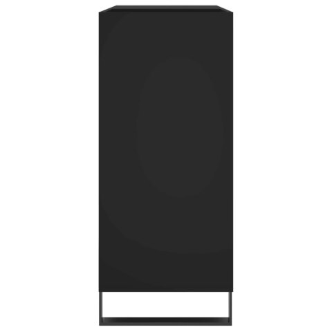 Szafka na płyty, czarna, 84,5x38x89 cm, materiał drewnopochodny