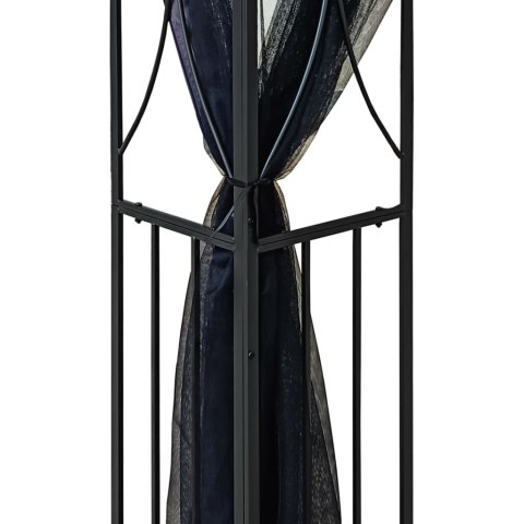 Altana ze ściankami, antracytowa, 300x300x270 cm, stal