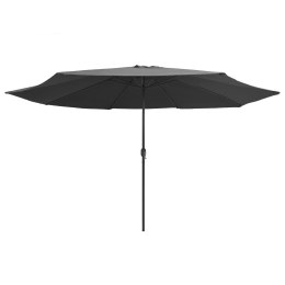 Parasol ogrodowy na metalowym słupku, 400 cm, antracytowy