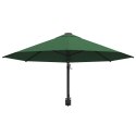 Parasol ścienny na metalowym słupku, 300 cm, zielony