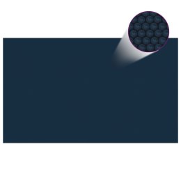 Pływająca folia solarna z PE, 500x300 cm, czarno-niebieska