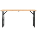 Składany stół biesiadny, 170x50x75/105 cm, lite drewno jodłowe
