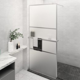 Ścianka prysznicowa z półką, chrom, 80x195 cm, ESG i aluminium