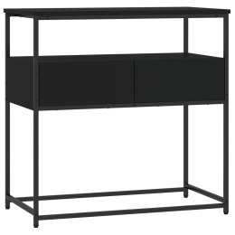 Stolik konsolowy, czarny, 75x40x75 cm, materiał drewnopochodny