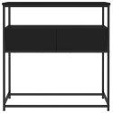 Stolik konsolowy, czarny, 75x40x75 cm, materiał drewnopochodny