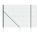 Ogrodzenie z siatki, z kotwami, zielone, 2,2x10 m