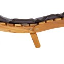 Leżaki, 2 szt., z ciemnoszarymi poduszkami, drewno akacjowe