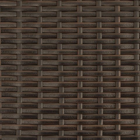 Leżanka z poduszkami, brązowa, polirattan