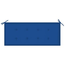 Poduszka na ławkę ogrodową, kobaltowa, 120x50x3, tkanina