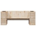 Ławka z donicami, 167,5x60x65 cm, lite drewno sosnowe