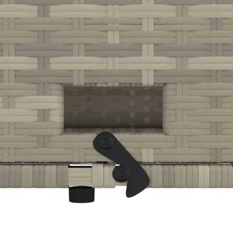 Sofa ogrodowa z poduszkami, 2-osobowa, jasnoszara, polirattan