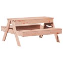 Stół piknikowy z piaskownicą dla dzieci, lite drewno daglezjowe