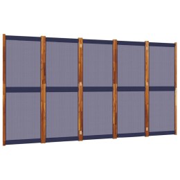 Parawan 5-panelowy, ciemnoniebieski, 350x180 cm
