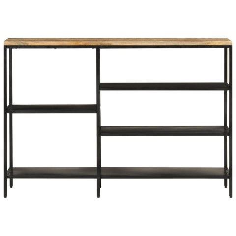 Stolik konsolowy, 110x30x75 cm, surowe drewno mango i żelazo Stolik konsolowy, 110x30x75 cm, surowe drewno mango i żelazo