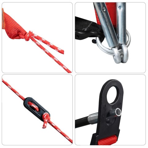 Namiot plażowy, szary, 268x223x125 cm, tafta 185T