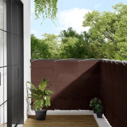 Parawan balkonowy, brązowy, 120x800 cm, 100% poliester Oxford