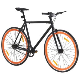 Rower single speed, czarno-pomarańczowy, 700c, 59 cm