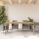 Stół ogrodowy z akacjowym blatem, szary, 190x90x75 cm