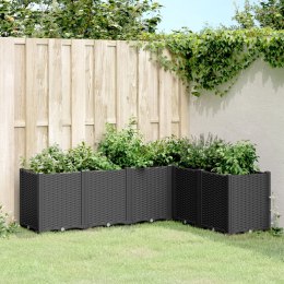 Donica ogrodowa, czarna, 160x120x53 cm, PP