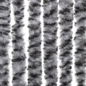 Zasłona przeciwko owadom, szaro-czarno-biała, 56x200, szenil