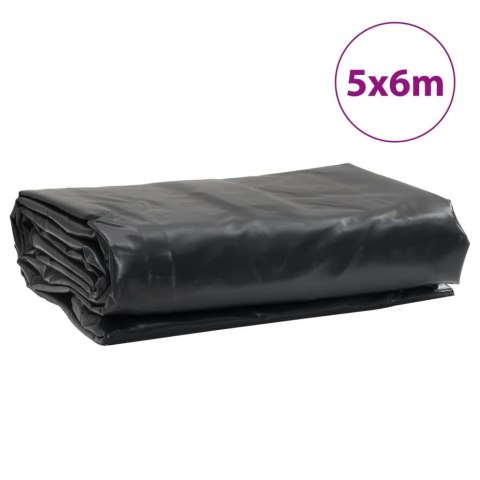 Plandeka, antracytowa, 5x6 m, 650 g/m²