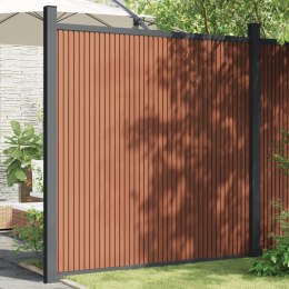 Panel ogrodzeniowy, brązowy, 180x186 cm, WPC