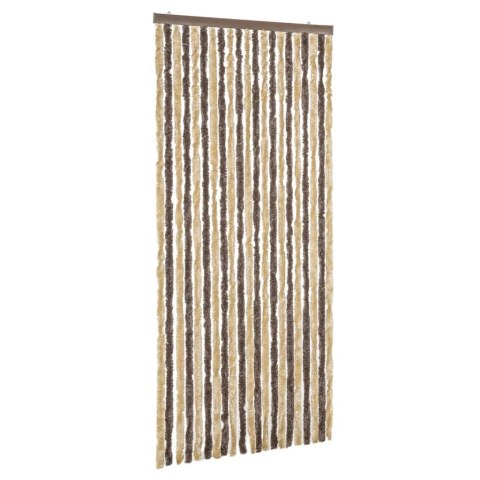 Zasłona przeciwko owadom, ciemny brąz i beż, 100x230 cm, szenil Zasłona przeciwko owadom, ciemny brąz i beż, 100x230 cm, szenil