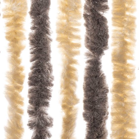 Zasłona przeciwko owadom, ciemny brąz i beż, 100x230 cm, szenil Zasłona przeciwko owadom, ciemny brąz i beż, 100x230 cm, szenil