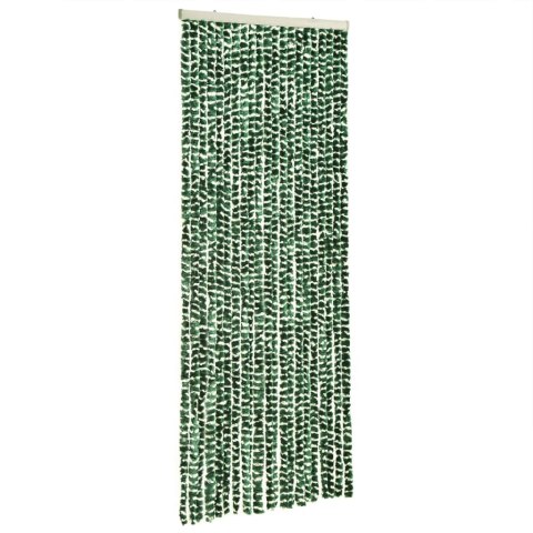 Zasłona przeciwko owadom, zielono-biała, 90x200 cm, szenil Zasłona przeciwko owadom, zielono-biała, 90x200 cm, szenil