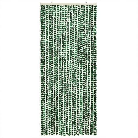 Zasłona przeciwko owadom, zielono-biała, 90x200 cm, szenil Zasłona przeciwko owadom, zielono-biała, 90x200 cm, szenil