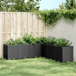 Donica ogrodowa, czarna, 160x160x53 cm, PP
