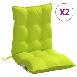 Poduszki na krzesła z niskim oparciem, 2 szt., jasnozielone