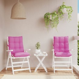 Poduszki na krzesła z niskim oparciem, 2 szt., różowe