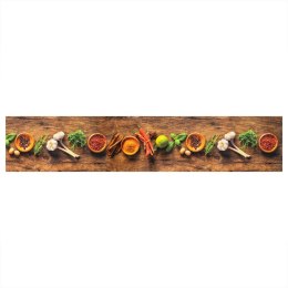 Dywanik kuchenny, wzór w przyprawy, 60x300 cm, aksamit