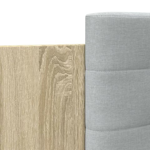 Rama łóżka z wezgłowiem, dąb sonoma, 90x190 cm