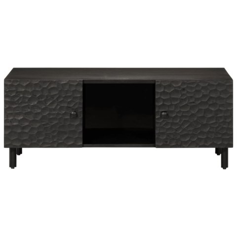 Stolik kawowy, czarny, 100x54x40 cm, lite drewno mango