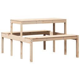 Stół piknikowy, 110x134x75 cm, lite drewno sosnowe