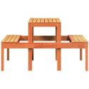 Stół piknikowy, woskowy brąz, 110x134x75 cm, drewno sosnowe