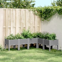 Donica ogrodowa z nóżkami, jasnoszara, 160x120x42 cm, PP