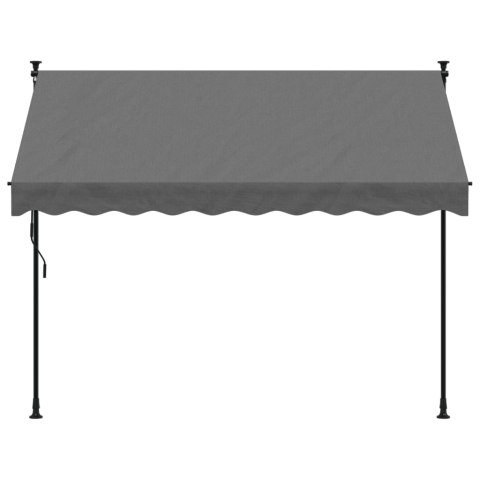 Markiza zwijana, antracytowa, 250x150 cm, tkanina i stal