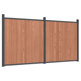 Panel ogrodzeniowy, brązowy, 353x186 cm, WPC