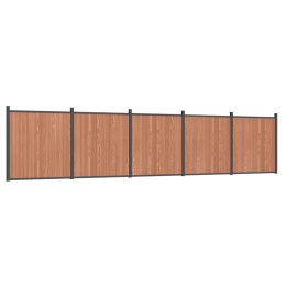 Panel ogrodzeniowy, brązowy, 872x186 cm, WPC