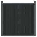 Panel ogrodzeniowy, szary, 353x186 cm, WPC