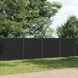 Panel ogrodzeniowy, szary, 699x186 cm, WPC