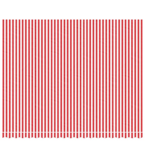 Tkanina na wymianę do markizy, czerwono-białe paski, 4,5x3,5 m