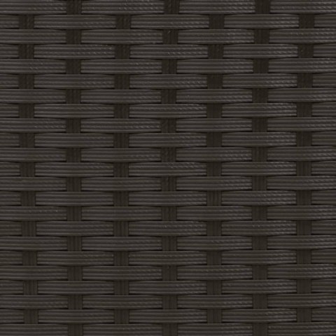 Leżanka z zadaszeniem i poduszkami, czarna, polirattan