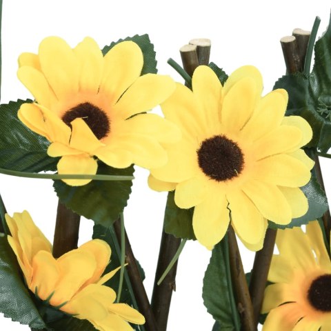 VidaXL Kratki ze sztucznym bluszczem rozsuwane 5 szt., żółte 180x20 cm