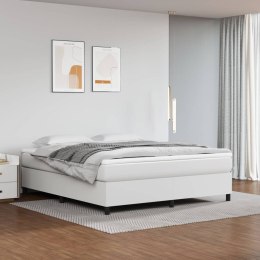 Rama łóżka, biała, 160x200 cm, sztuczna skóra