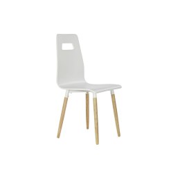 Krzesło do Jadalni DKD Home Decor 43 x 50 x 88 cm Drewno Biały Guma naturalna Jasnobrązowy