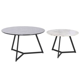 Zestaw 2 stołów DKD Home Decor Czarny 80 x 80 x 47,5 cm